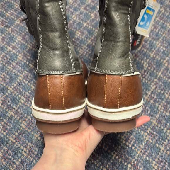 NWT 3M Thinsulate Brown and Gray Winter Boots size 12 - Picture 6 of 16